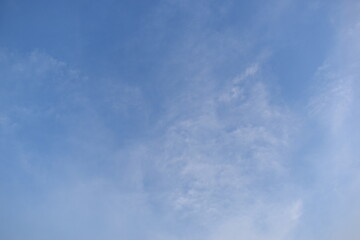 beautiful blue sky and white cloud background in springtime