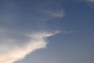 beautiful blue sky and white cloud background in springtime