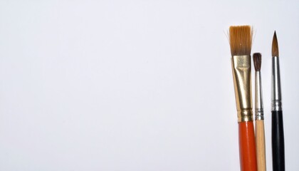 Fototapeta premium Paintbrushes on white background (1)