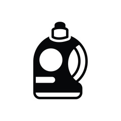 Black solid icon for detergent