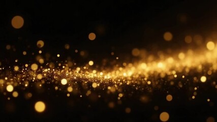 Luxury particles background golden shining dust bokeh glitter. 4K gold particles awards background is a motion graphics. - Powered by Adobe