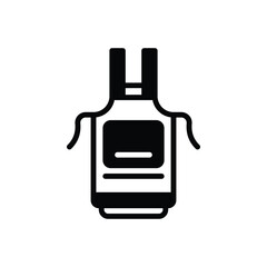 Black solid icon for apron
