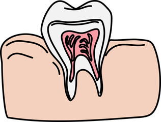 dental syringe upright vector illustration for dental care, hygiene clinic, education poster, or oral health icon set