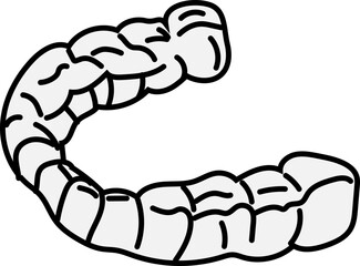 orthodontic retainer vector illustration for dental care, hygiene clinic, education poster, or oral health icon set