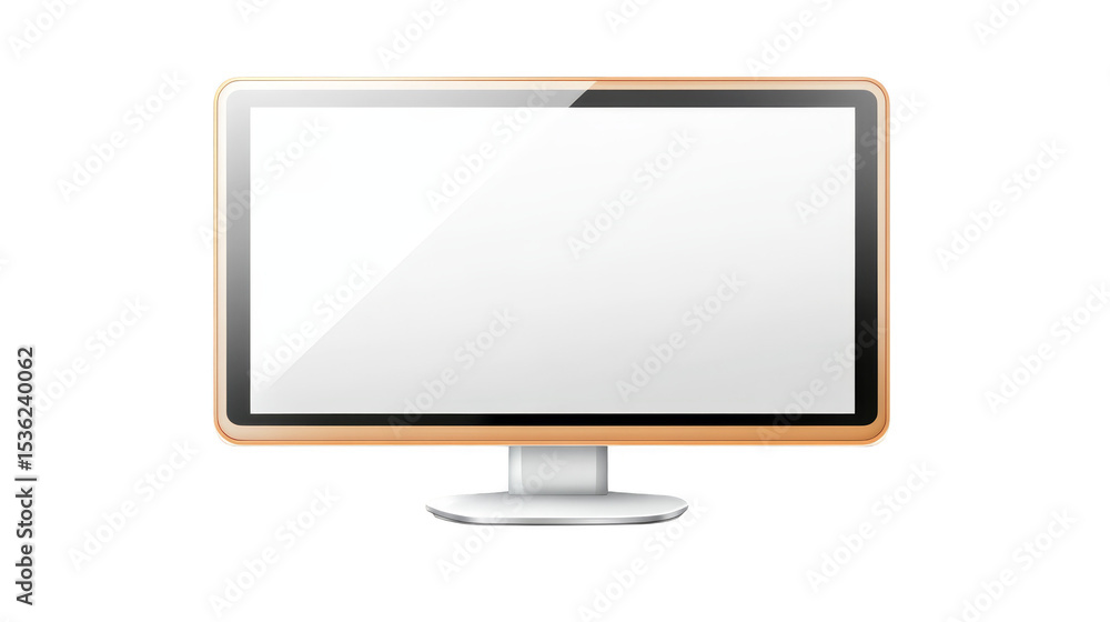 Poster blank computer monitor screen, a canvas for productivity and entertainment