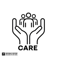 Care Icon &ndash; Compassion, Support, and Healthcare Symbol for Medical and Wellness Design