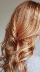Fototapeta premium Beautiful light reddish blond hair