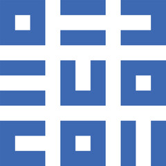 Obraz premium Modern Abstract QR-Inspired Geometric Pattern