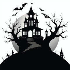 Stark Black Silhouette of a Dog A Simple Elegant Illustration