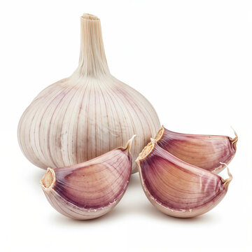 Fresh garlic cloves presents a flavorful ingredient for cooking and seasoning meals