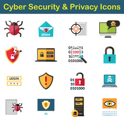 Network security icons pack for corporate and personal protection