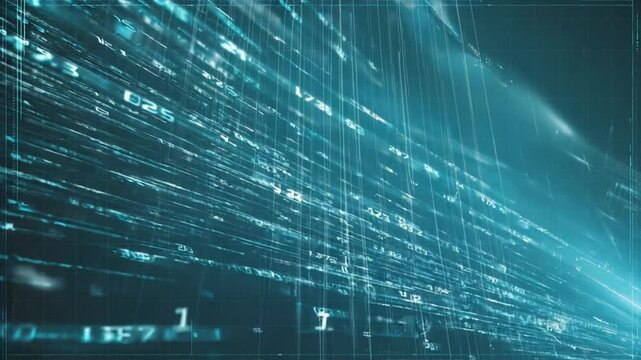 abstract binary code background motion video