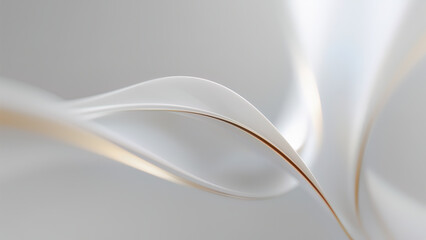 Abstract Design With Flowing White Curves and Soft Hues