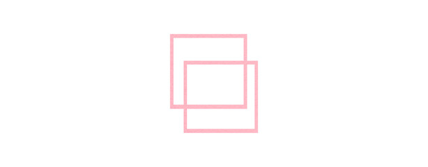 Square, rectangular shape, pink, collage rectangle made from paper, photo frame on transparent background.