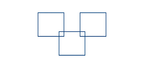 Square, rectangular shape, blue, collage rectangle, photo frame on transparent background.