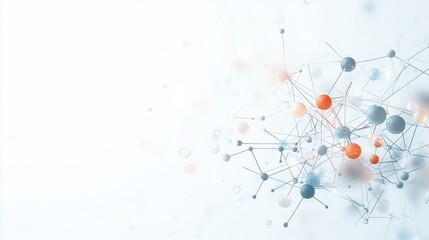 Innovative scientific research collaboration in a futuristic lab setting with abstract molecular structures