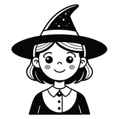 Simple Black and White Line Art Illustration with Charming and Minimalist Design Elements