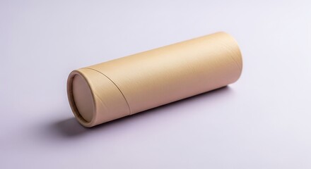 Tube Container Brown on Gray Background