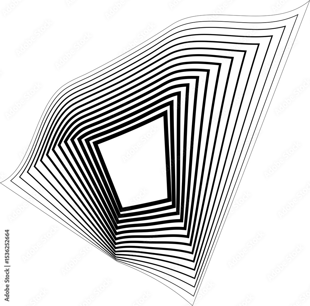 Poster square blending line frame. halftone design elements