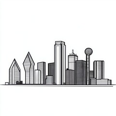 Obraz premium vector illustration of modern city
