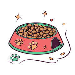 vector illustration of a pizza on a plate