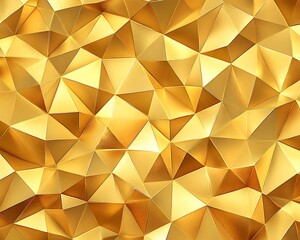 Abstract golden geometric mosaic with triangle polygon pattern design
