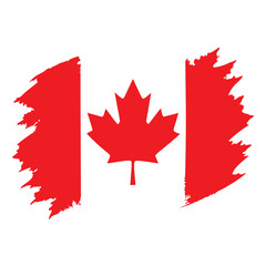 Obraz premium Distressed Canadian Flag With Red Maple Leaf Canada Day Celebration Design