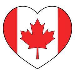 Obraz premium HeartShaped Canadian Flag for Canada Day Celebration and Festivities