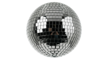 Sparkling disco ball casts mirrored light