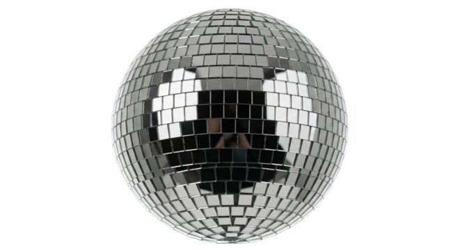 Sparkling disco ball casts mirrored light
