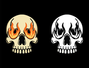 Skull head vector illustration