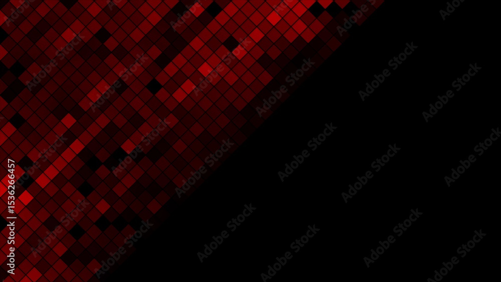 Aufkleber dark red glossy mosaic squares abstract geometry background