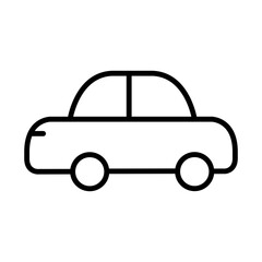 Simple Line Art Car Icon Perfect for Websites and Applications