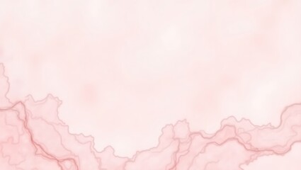 Obraz premium Blush pink watercolor washes flow across a soft white background