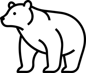 vector illustration of a bear