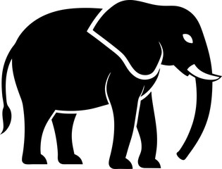 elephant silhouette vector illustration