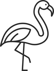 flamingo silhouette black vector art