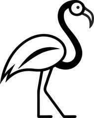 flamingo silhouette black vector art