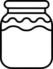Honey Jar Black Filled Vector Icon