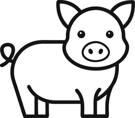 cartoon pig with a big smile