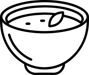 bowl of soup  icon vector art illustration