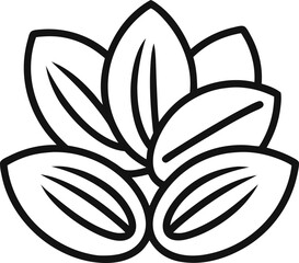 Sunflower seeds icon transparent vector isolated