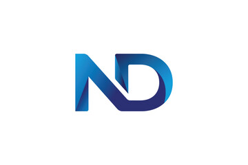 ND letter nd logo icon