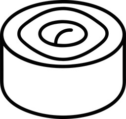 Sushi icon set. Vector collection of various sushi roll, sashimi with shrimp, salmon and tuna, gunkan. Japanese cuisine, traditional food. Asian food. Roll with fish, vegetables, wasabi soy ginger