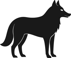 silhouette of wolf