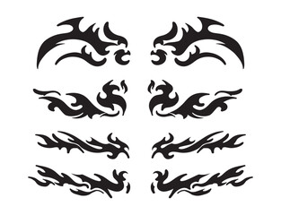 set of decorative elements