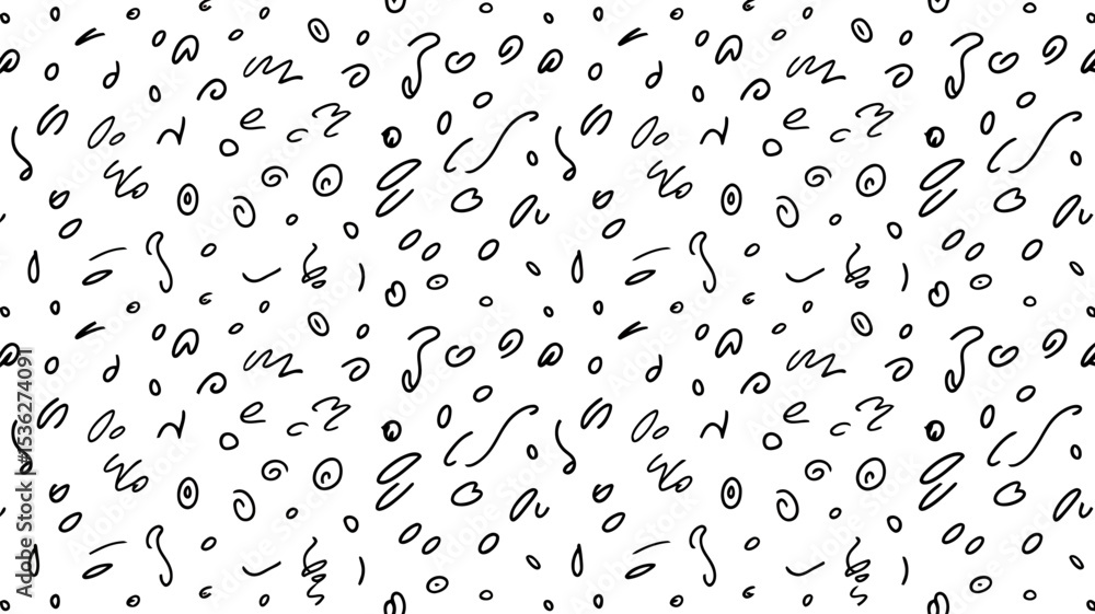 Poster abstract doodle pattern background in red seamless design for fabric wallpaper and textile design ve