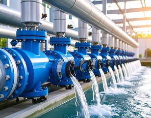 Industrial water pipes and pumps