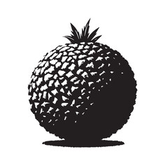 Black Falafel Silhouette Vector, High Quality Illustration on White Background