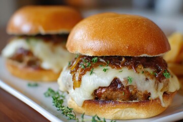 French onion soup-inspired burger